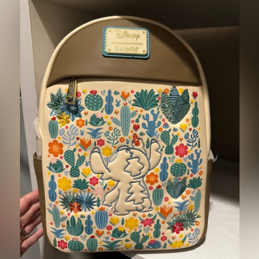 Loungefly Disney Lilo & Stitch Cacti Embroidered Mini Backpack